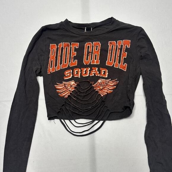 Windsor Grunge Cut Out Fitted Lightweight LongSleeve Size Medium - Picture 4 of 5